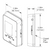 Dimensional Drawing for BAPI BA/BQPF-B-G-B-1-A10-N : BAPI-Stat "Quantum Prime" VOC, Temperature and Humidity Sensor, 0 to 10V VOC Output, 0 to 10V RH Output, 1K Nickel RTD, ¡F Display, ±3 Setpoint Display Range, 0 to 10V Setpoint Output, Override in Parallel