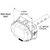 Dimensional Drawing for BAPI BA/TVOC05-D-BB-BNK : Duct VOC (TVOC), 0 to 5V Output, Includes Cover LEDS for Air Quality Levels of "Good", "Fair", and "Poor"