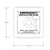 Dimensional Drawing for Pilla ST120FN4BP1SL-Emergency Ventilation Stop : Emergency Break Glass Station, Legend: "Emergency Ventilation Stop", Momentary Button Behind Glass, Flush Mount Nema NEMA 4&12 Enclosure, Fits 1-6 Contact Blocks