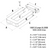 Dimensional Drawing of Veris H6812-800A-5AU : Split-Core Current Transformers, Large Housing, 5A Output, 800A, 16 AWG 8 ft (2.4 m) Leads, UL2808 Approved