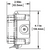 Dimensional Drawing for BAPI BA/LDT4-RS25-BB-GFF : Water Leak Detector with (2) 5A Relays, SPDT Contacts, Remote Spot Sensor with 25 Foot FEP Cable, IP66 Rated with Flex Connector