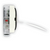 Side View of Dwyer DAFA-1 : Air Flow Indicator and Alarm: Designed for air flow monitoring in 3" and 4" pipes, this device operates with a 3V CR2450 lithium battery, which is included and easily replaceable by the user