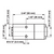 Dimensional Drawing of Belimo 22WDP-531 : Differential Pressure Sensor Water, 0-15psi Measuring Range, 4-20mA Output,  IP65 / NEMA 4 Rating, 5-Year Warranty