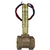 Dwyer V6EPB-B-D-6-MI Series V6 Flotect flow switch, brass body, DPDT, 2 in NPT iron tee