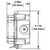 Dimensional Drawing for BAPI BA/LDT4-RR75-BB-GFF : Water Leak Detector with (2) 5A Relays, SPDT Contacts, Remote Rope Sensor with 75 Foot Plenum-Rated Sensor Cable, BAPI-Box Enclosure, IP66 Rated with Flex Connector, 5-Year Warranty