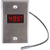 Miljoco-Weiss 24DT-S-4F1-N6U-06FT : Remote LED Digital Thermometer, Switch Plate, 110 VAC, -40 to 230°F, 1-Minute Update, 6 ft Detachable Sensor