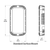 Dimensional Drawing of Senva AQ2W-AA2AAEDTO : Wall Mount TotalSense Sensor, Selectable Outputs: 4-20 mA, 0-5 VDC, or 0-10 VDC, 2% RH Accurracy, 10K Type II Thermistor, OLED Display, 20K Ohm. Offer Resistor, Thermistors Override PB,  Buy American Act Compliant, 7-Year Limited Warranty