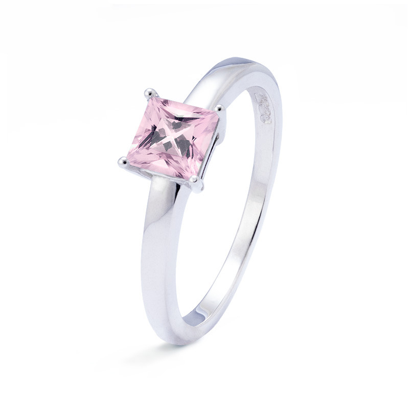 Princess Cut Pink Sapphire Ashes Ring
