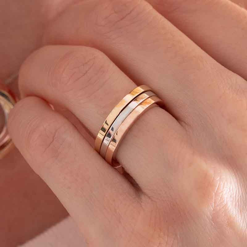 Secrets Stacking Memorial Ring With Ashes or Hair