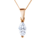 rose gold pendant with ashes Swarovski diamond