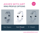 Court Shaped Memorial Ashes Ring