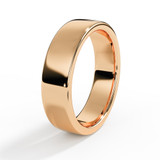 6mm Rose Gold Slight Court Profile Ashes Memorial Ring