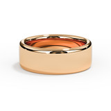 8mm Slight Court Profile Ashes Ring in 18ct Rose Gold