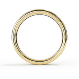 Side View Yellow Gold Ring with Slight Court Profile Suitable for Ashes or Hair