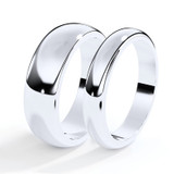 Solid sterling silver D Shaped Band with memorial ashes chamber