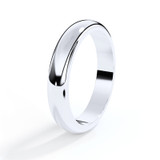 platinum wedding memorial band in 3mm d-shape for ashes or hair