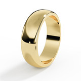 6mm d shaped 18ct yellow gold ashes ring