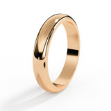 cremation ashes memorial ring in 9ct rose gold with d shaped profile