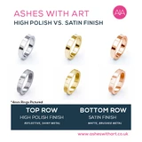Stacking D Shaped Memorial Ashes Ring