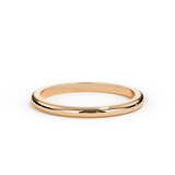 D-shaped Stacking 2mm Ashes Memorial Ring in Rose Gold