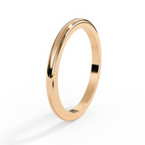 Ashes Memorial Stacking Ring in Rose Gold with D Shaped Band