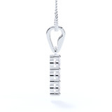 Side View of Silver Mini Diamond Drop Pendant for Ashes
