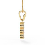 Yellow Gold Mini Drop Ashes Pendant with Diamonds