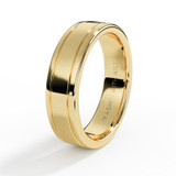 6mm Court Memorial Ashes Ring with Line Etchings
