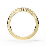 Wishbone Diamond Eternity Ring For Ashes in Gold