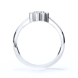 Flower Diamond Design White Gold Memorial Ring