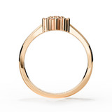 Diamond Flower Rose Gold Ashes Ring