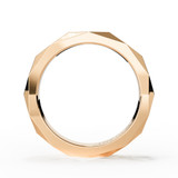 Faceted Rose Gold Ashes Band Ring