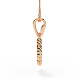 Ashes Memorial Bubble Clover Pendant Design in Rose Gold