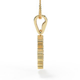 Diamond Clover Memorial Pendant Necklace in Yellow Gold