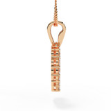 Rose Gold Diamond Halo Heart Ashes Memorial Pendant