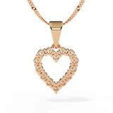 Diamond Ashes Heart Necklace in Rose Gold