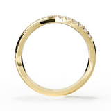Gold Diamond Crossover Infinity Memorial Ring