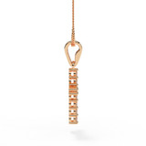 Claw Set Diamond Ashes Pendant in Rose Gold
