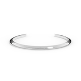 White Gold Knife Edge Bangle for Ashes or Hair