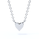 hair memorial pendant in three mini diamond heart design in white gold