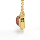 Solid Yellow Gold Diamond and Ashes Halo Pendant