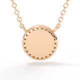 Diamond Halo Ashes and Glass Pendant Necklace