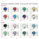 Diamond Halo Ashes and Glass Pendant Necklace