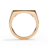 18ct rose gold mens signet ring with rectangle face and ashes chamber
