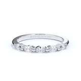 Cremation Ashes Marquise Eternity Ring in platinum precious metal featuring five east-west set marquise-cut diamonds across a delicate band.