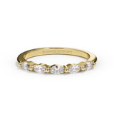 Marquise Eternity Memorial Diamond Ring in yellow gold, featuring five sparkling east-west set marquise-cut diamonds across the band.