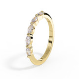 Yellow gold Marquise Eternity Ring with ashes diamonds.