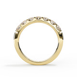 9ct Yellow Gold 3mm Eternity Stacking Diamond Ashes or Hair Ring