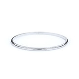 Sterling Silver Bangle with D-Shaped Profile