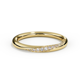 18ct Yellow Gold Unique Twisting Eternity Diamond Memorial Ring for Ashes